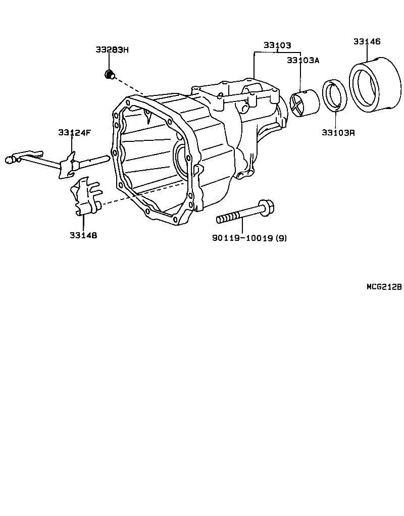 Toyota 33103-22091 HOUSING SUB-ASSY, EXTENSION(MTM)
