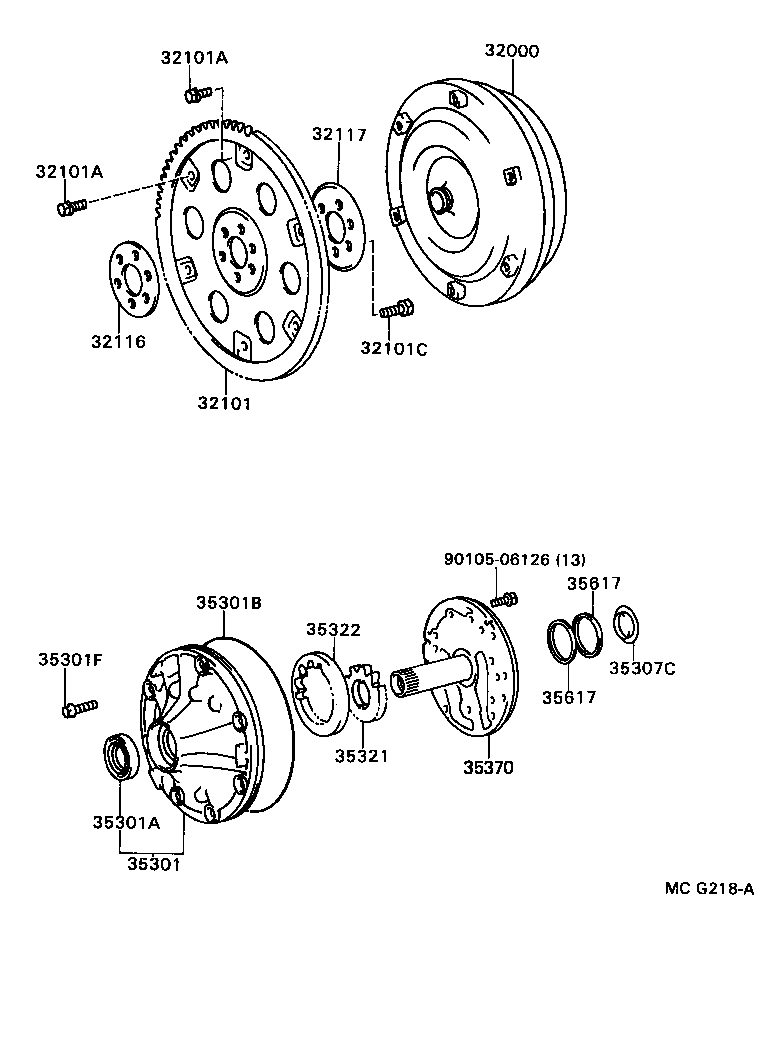 32101-14052 GEAR SUB-ASSY, DRIVE PLATE & RING product image