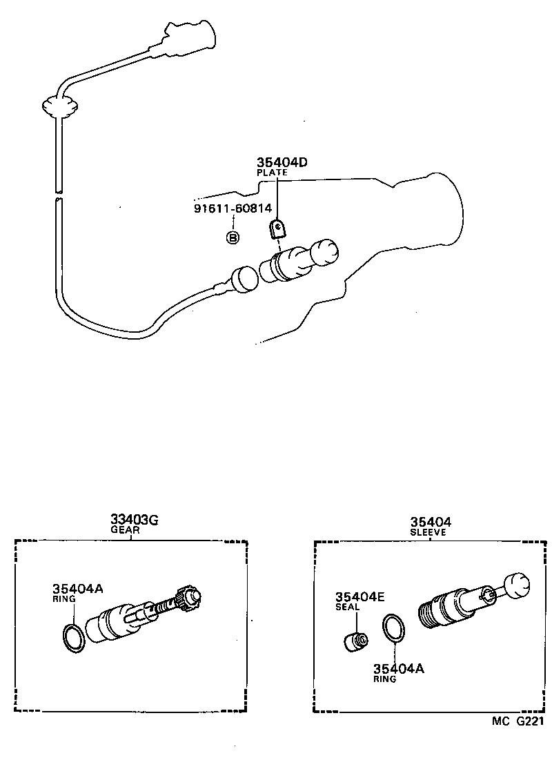 33403-20030 GEAR SUB-ASSY, SPEEDOMETER DRIVEN (ATM) product image