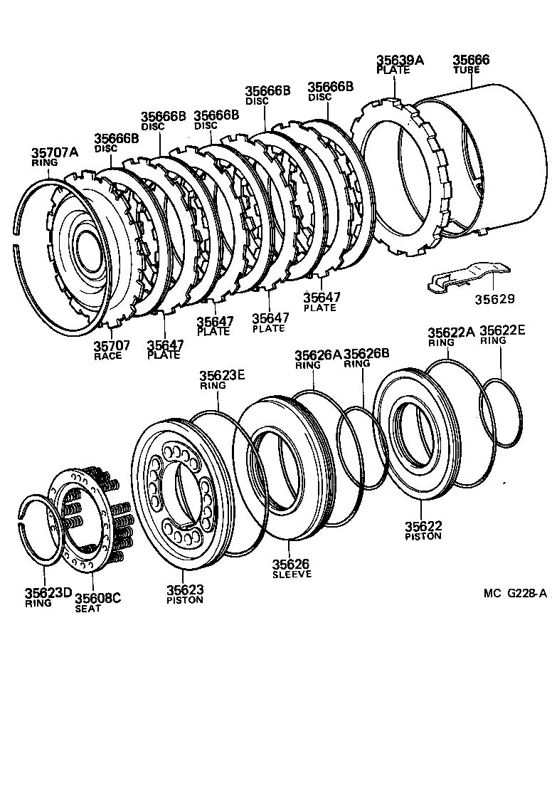 35623-35021 PISTON, 1ST & REVERSE BRAKE, NO.2 product image