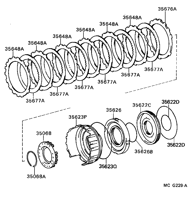 35623-30012 PISTON, 1ST & REVERSE BRAKE, NO.2 product image