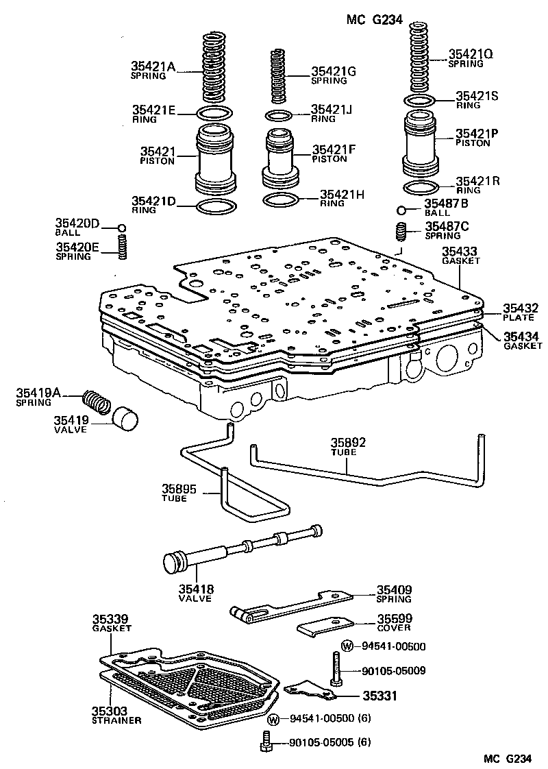 35432-22161 PLATE, VALVE BODY, NO.1 product image