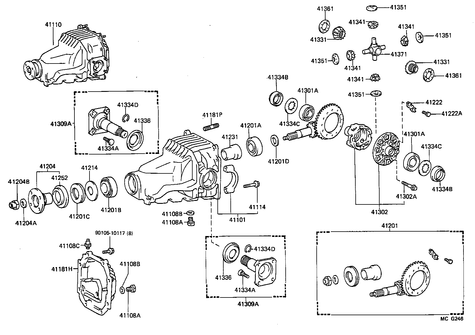 41301-14070 CASE SUB-ASSY, REAR DIFFERENTIAL product image