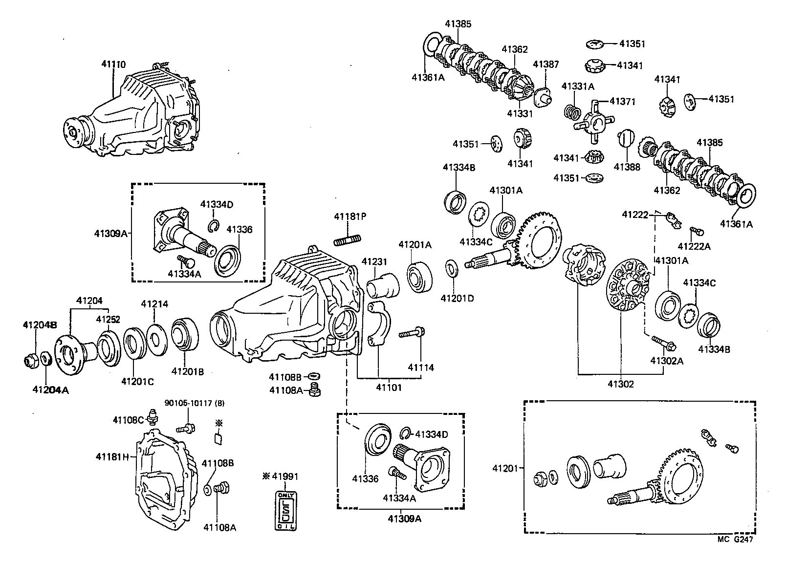 41301-14070 CASE SUB-ASSY, REAR DIFFERENTIAL product image