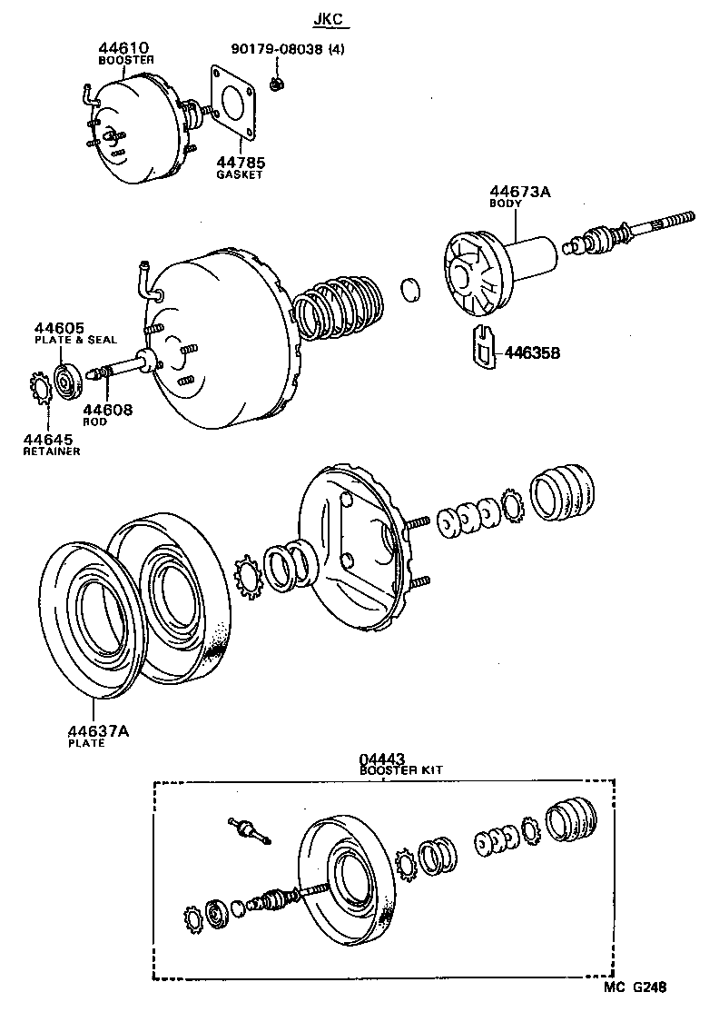44610-14780 BOOSTER ASSY, BRAKE product image