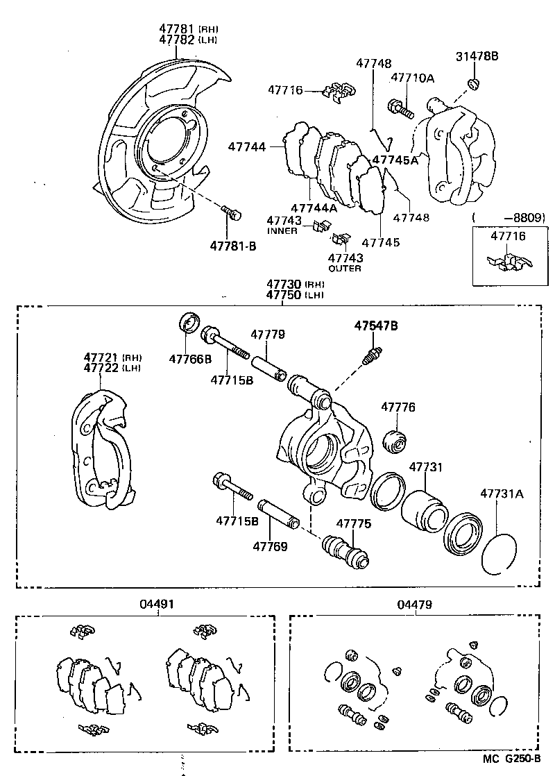 47743-24010 SPRING, ANTI-RATTLE, NO.2(FOR FRONT DISC BRAKE) product image