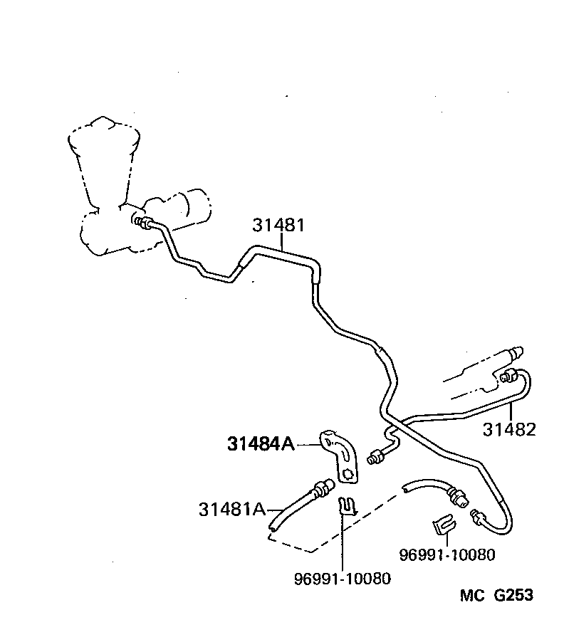 31481-14220 TUBE, CLUTCH MASTER CYLINDER TO FLEXIBLE HOSE product image