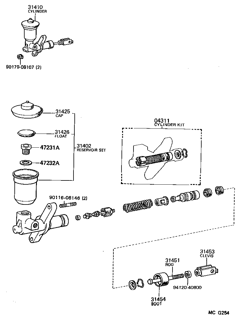 31402-14020 RESERVOIR SUB-ASSY, CLUTCH MASTER CYLINDER product image