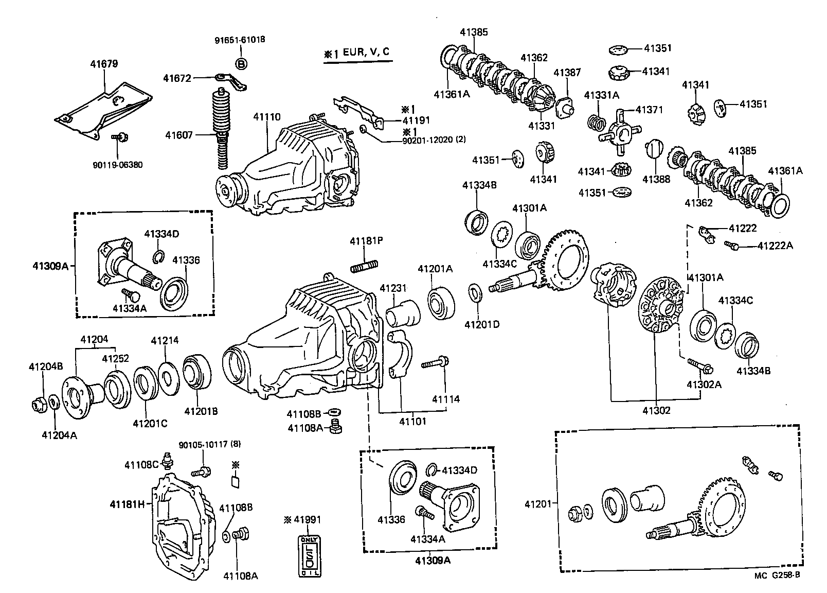 41201-19635 FINAL GEAR KIT, DIFFERENTIAL, REAR product image