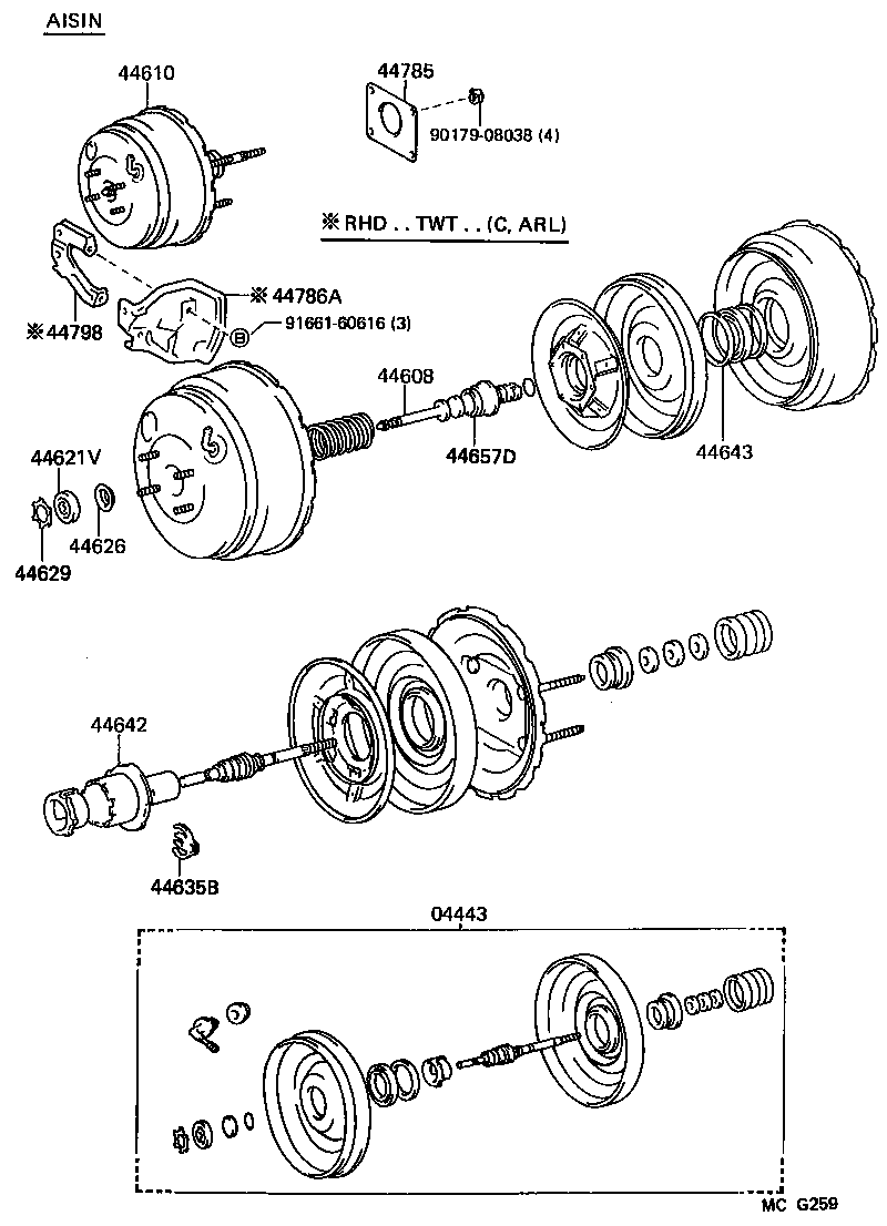 44610-14830 BOOSTER ASSY, BRAKE product image