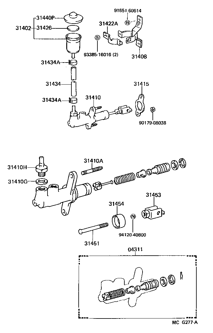 Toyota 31434-16011 TUBE, CLUTCH RESERVOIR
