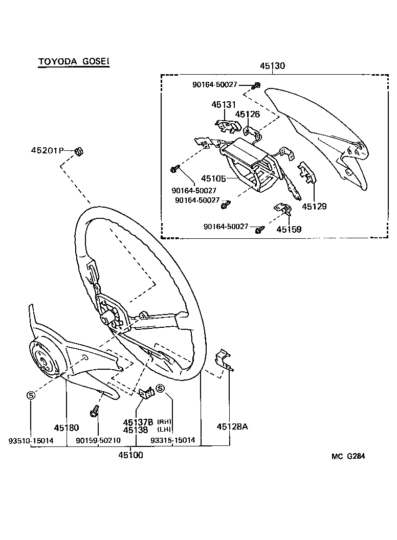 45129-16040 BUTTON, HORN, NO.2 product image