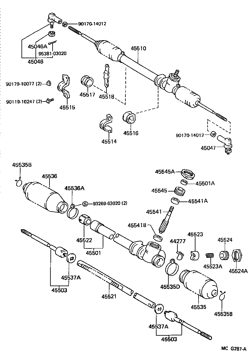 Toyota 90501-25034 SPRING(FOR STEERING GEAR RACK GUIDE)