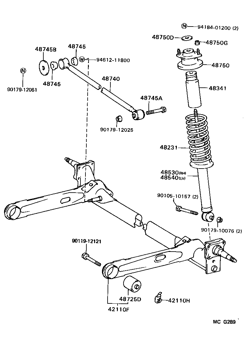 42110-16051 BEAM ASSY, REAR AXLE product image