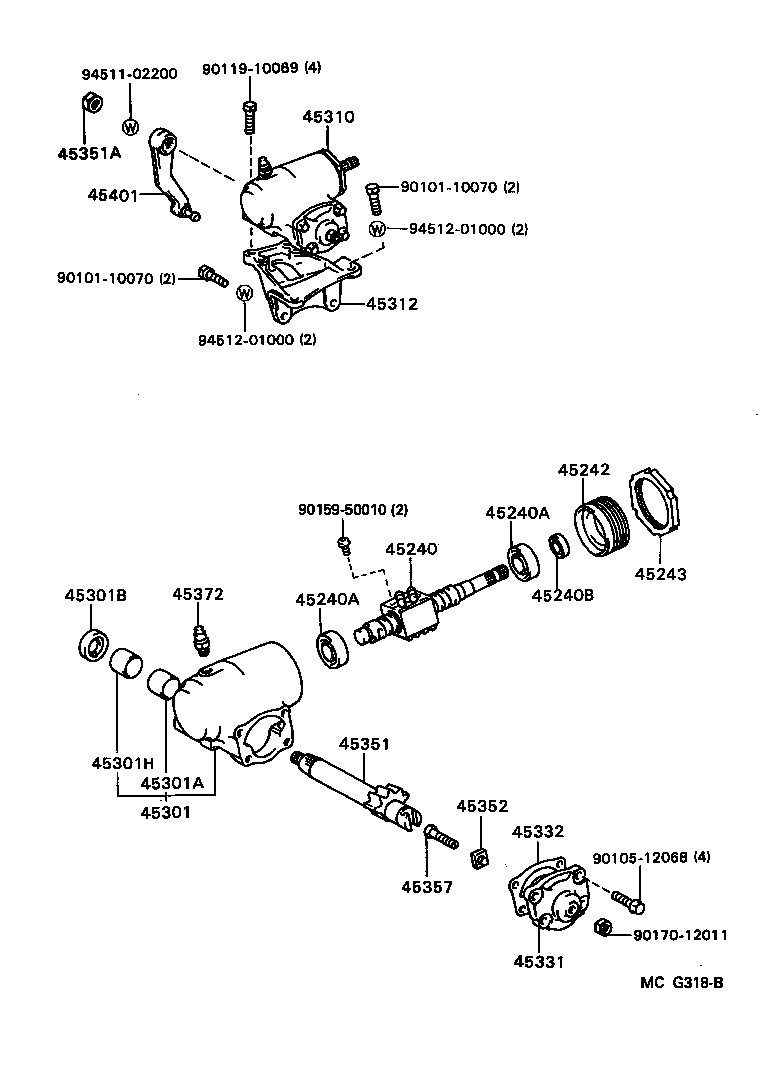 04445-35100 GASKET KIT, POWER STEERING GEAR(FOR RECIRCULATING BALL) product image