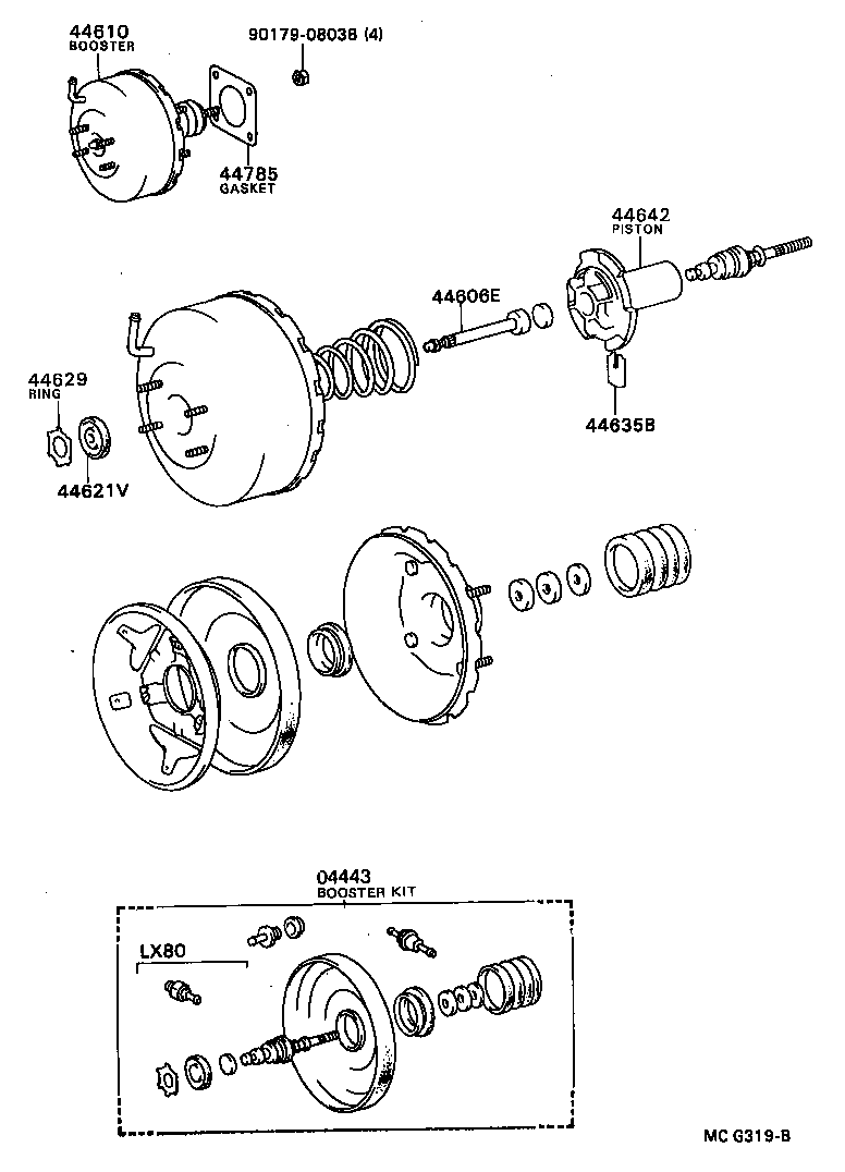 44610-22700 BOOSTER ASSY, BRAKE product image