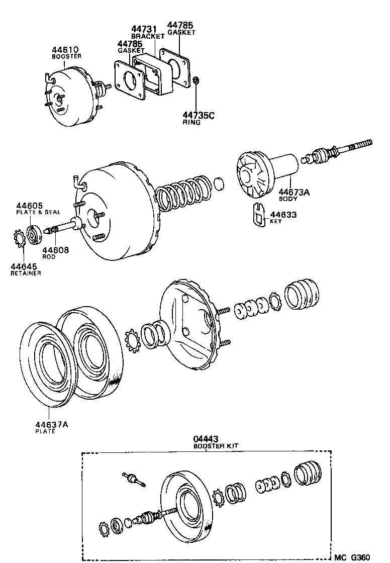 44673-3D150 BODY, BOOSTER VALVE product image