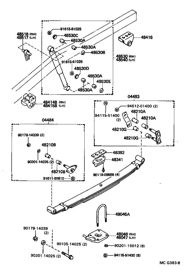 Toyota 48531-80407 ABSORBER ASSY, SHOCK, REAR RH