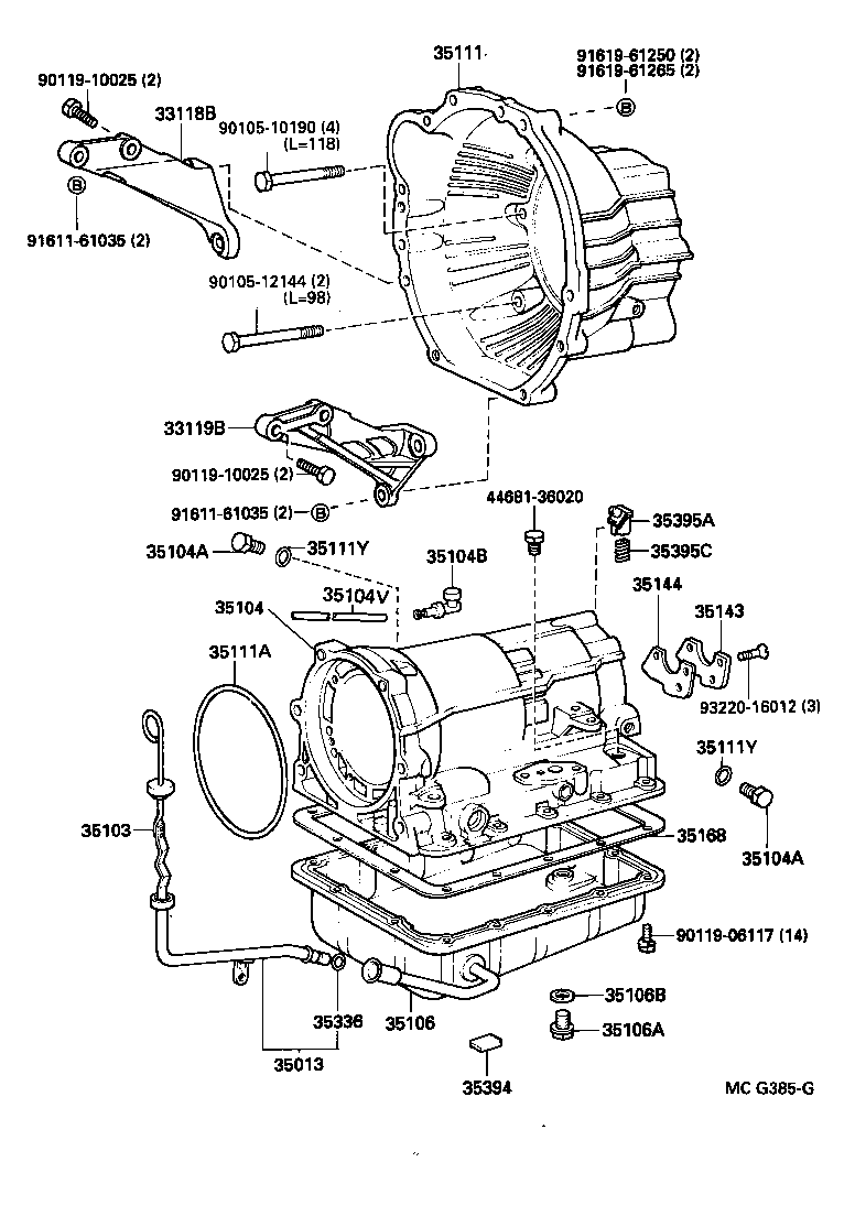 Toyota 35013-35110 TUBE SUB-ASSY, TRANSMISSION OIL FILLER