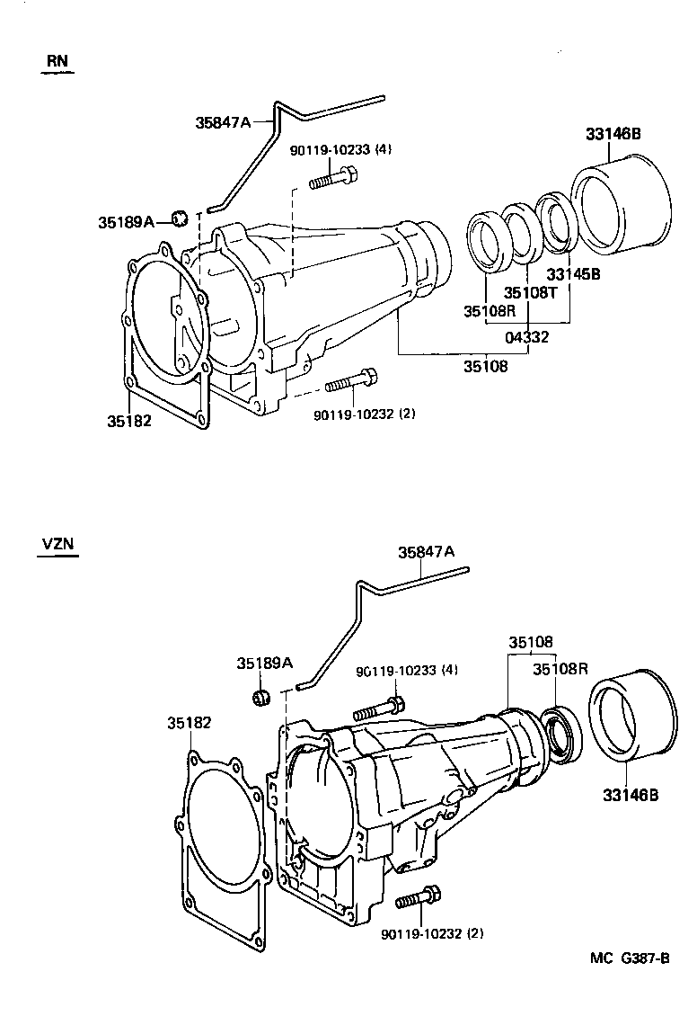 35108-20060 HOUSING SUB-ASSY, EXTENSION (ATM) product image