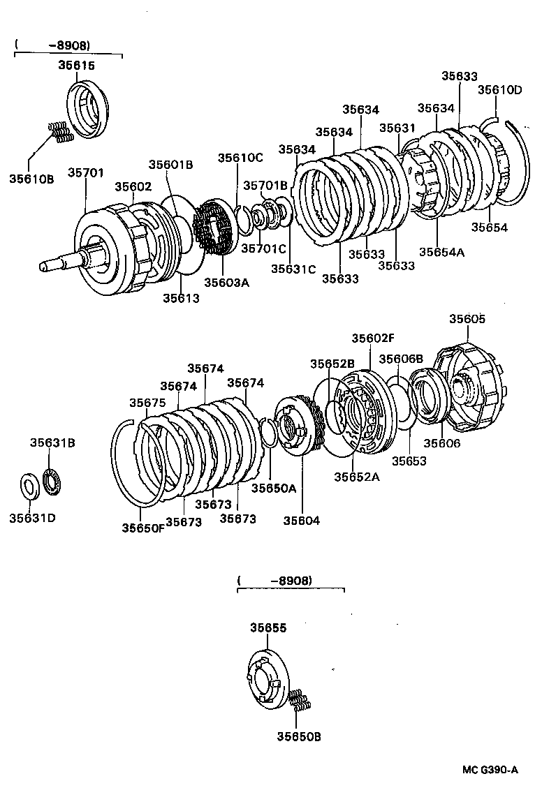 Toyota 35701-30043 SHAFT SUB-ASSY, INPUT