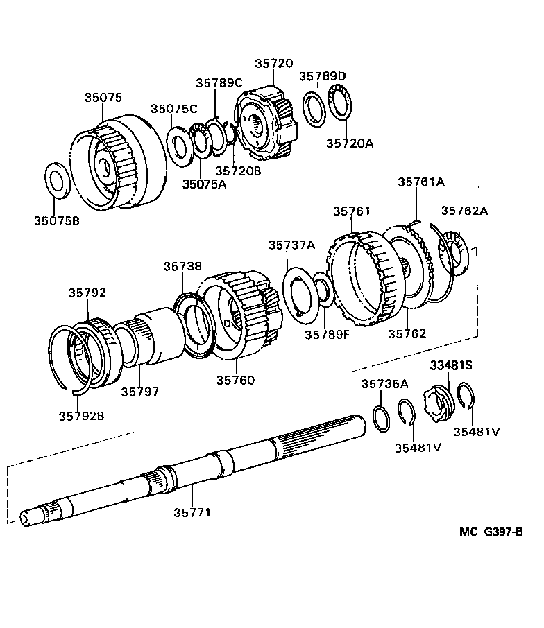 Toyota 35073-35020 SHAFT, OUTPUT