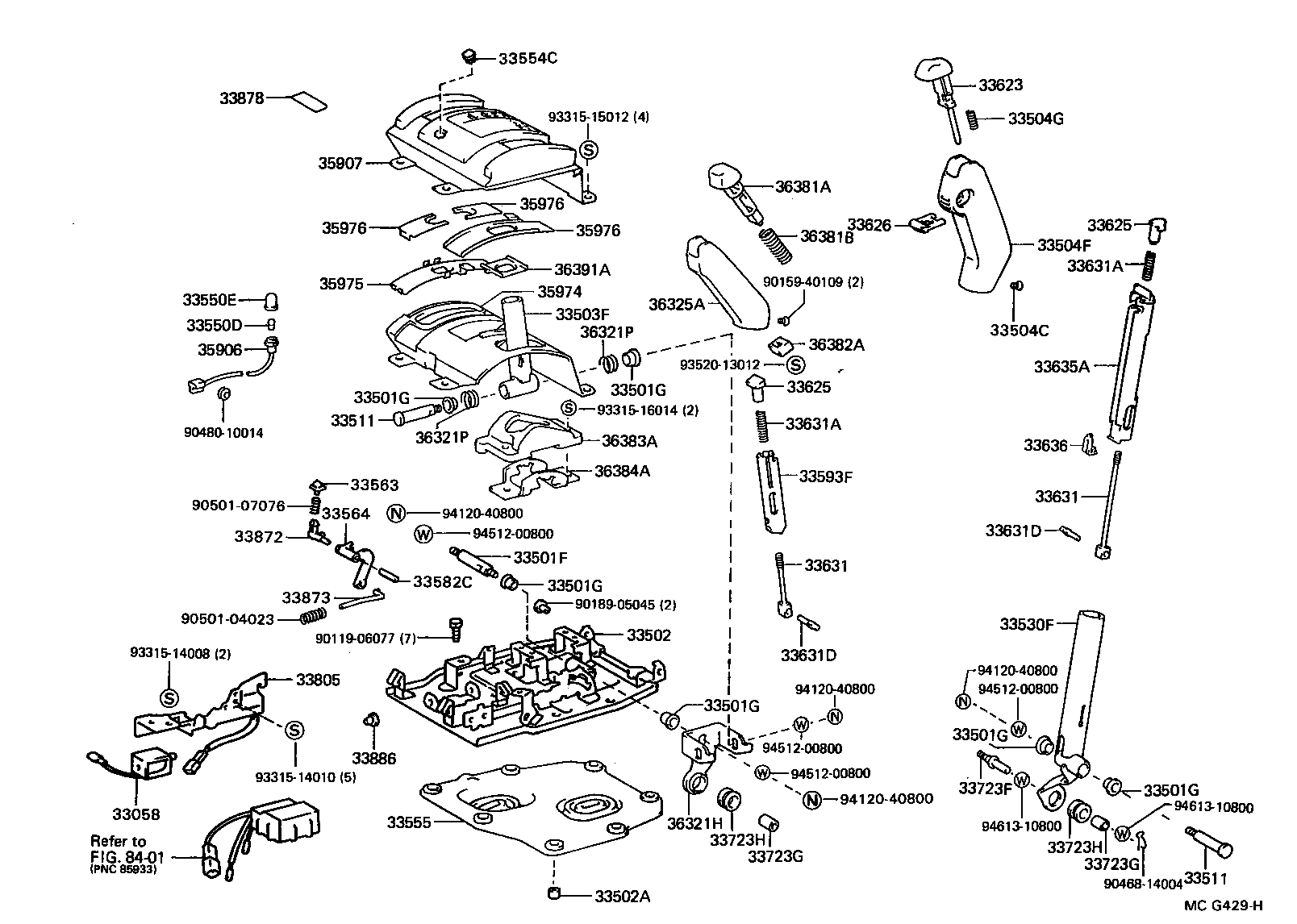 Toyota 33502-35210 PLATE SUB-ASSY, SHIFT LEVER
