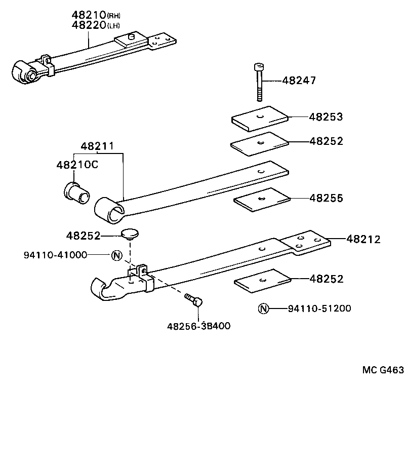 48214-36550 LEAF, REAR SPRING, NO.4 product image