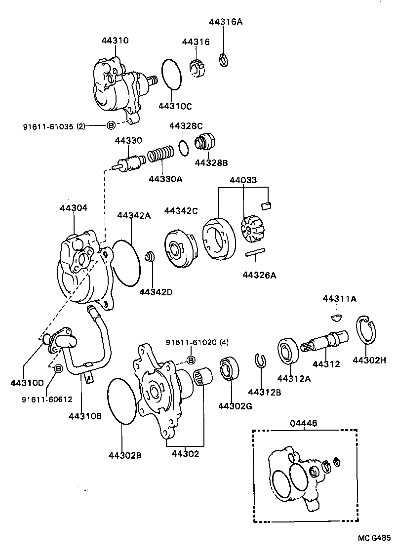 44348-36150 HOSE, RESERVOIR TO OIL PUMP product image