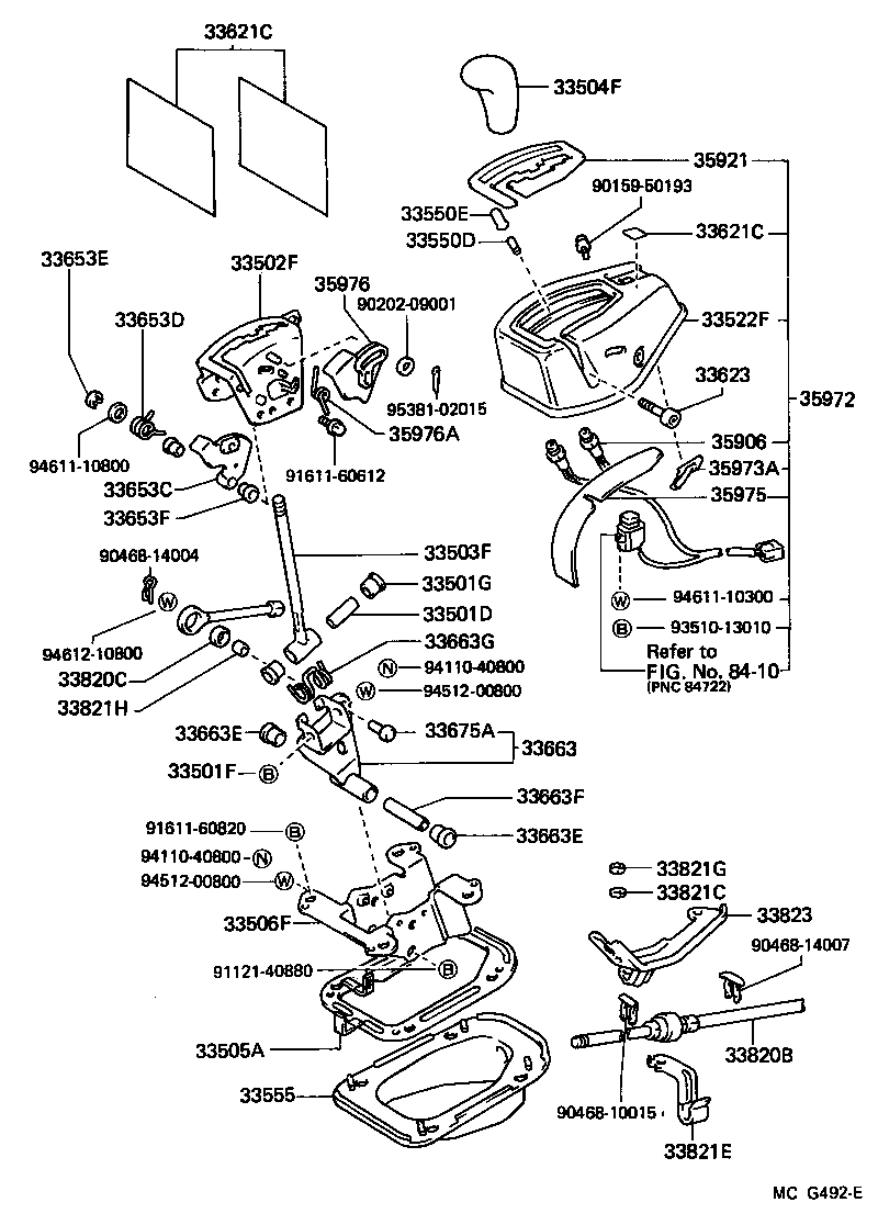33504-36070-B0 KNOB SUB-ASSY, SHIFT LEVER product image