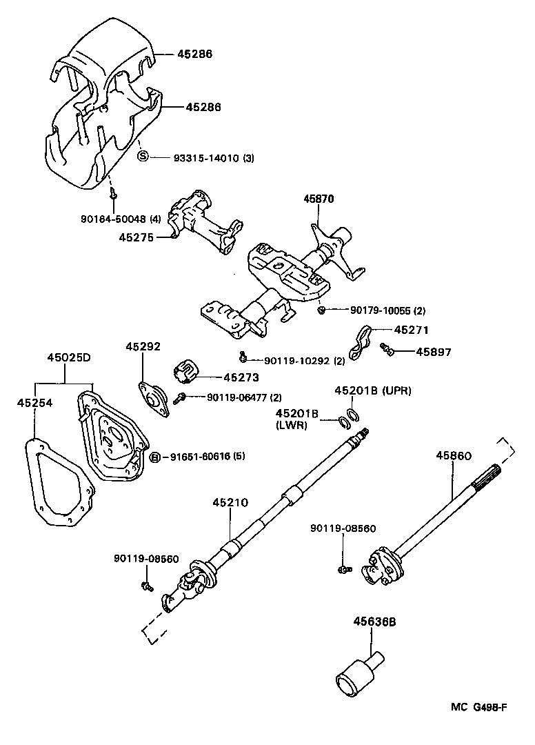 45280-35210 BRACKET, STEERING COLUMN, UPPER product image