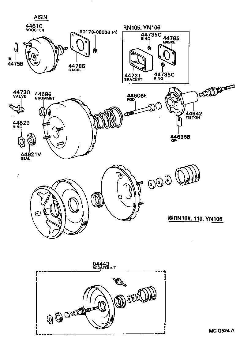 44610-3D520 BOOSTER ASSY, BRAKE product image