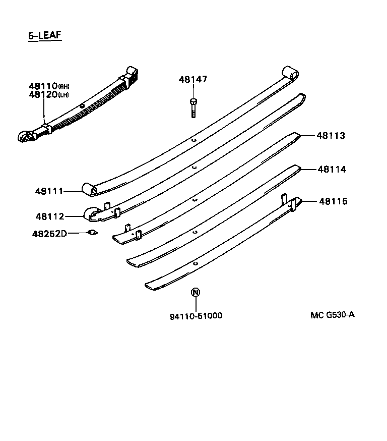 48102-35220 LEAF, FRONT SPRING, NO.2 product image