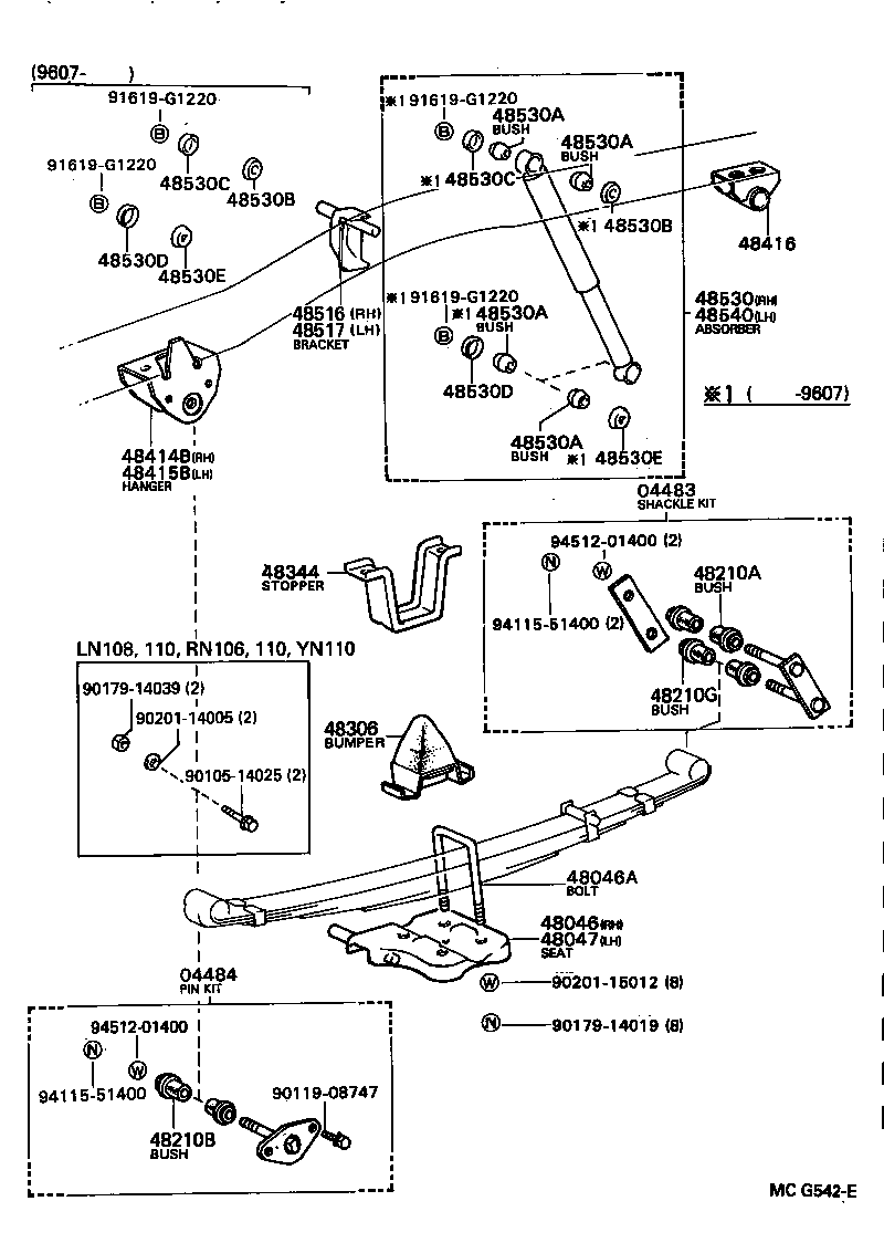 48414-35160 BRACKET, SPRING, NO.3 RH product image