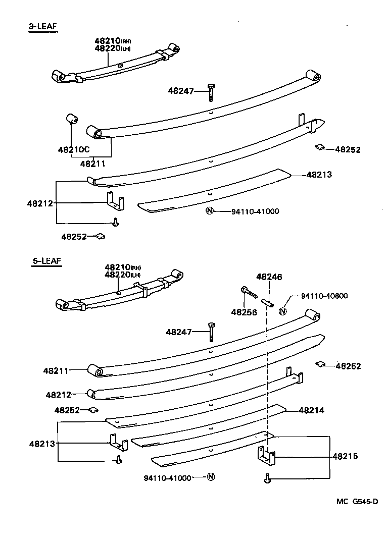 48414-35160 BRACKET, SPRING, NO.3 RH product image