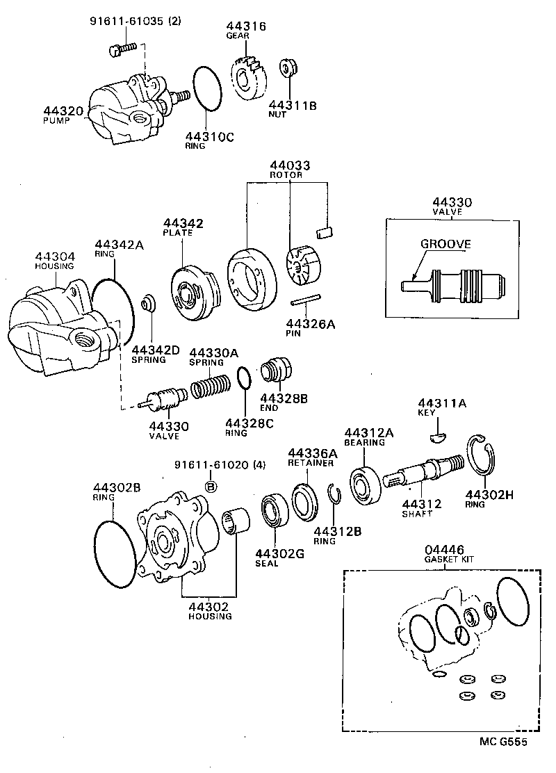 44360-36270 RESERVOIR ASSY, VANE PUMP OIL product image
