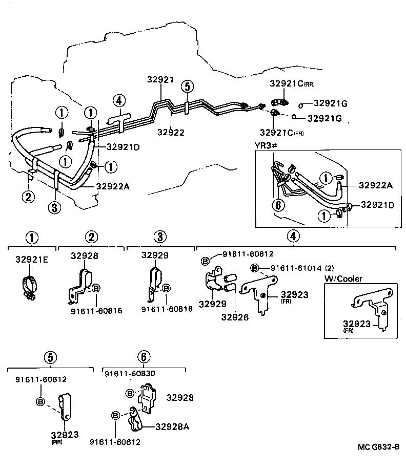 Toyota 90949-01430 CLAMP, FLEXIBLE HOSE, NO.1