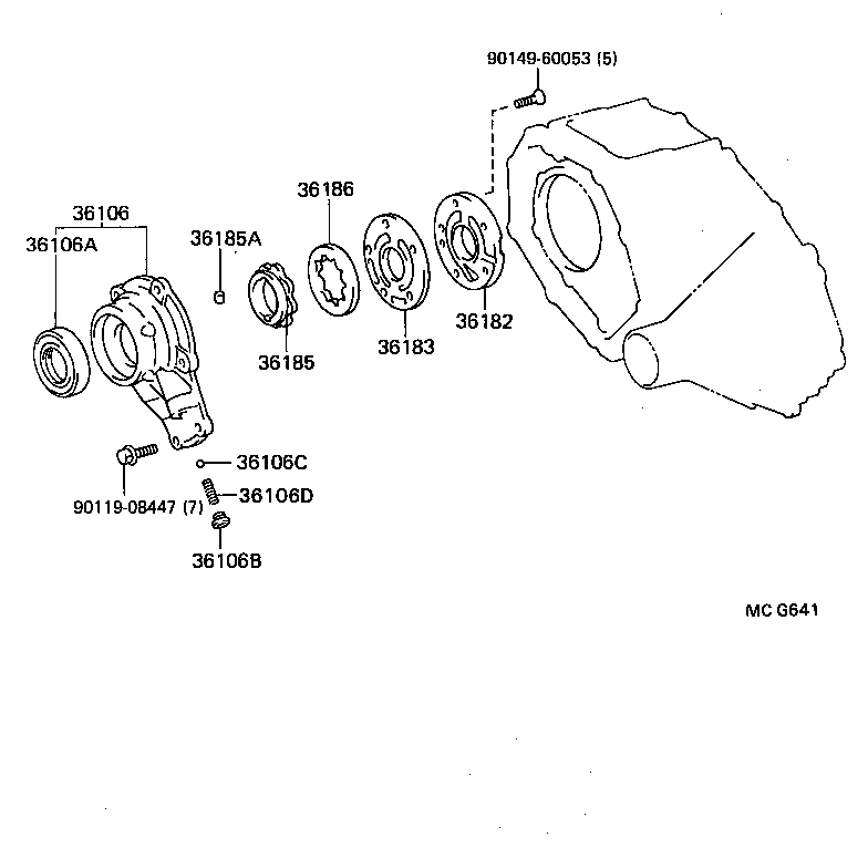 36106-28040 BODY SUB-ASSY, TRANSFER OIL PUMP product image
