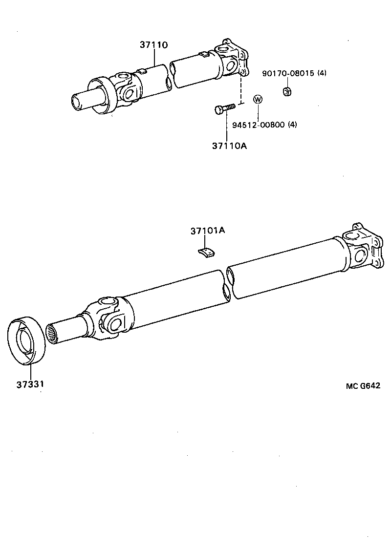 37140-28031 SHAFT ASSY, PROPELLER, FRONT product image