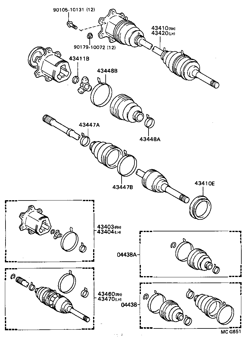 43430-28011 SHAFT ASSY, FRONT DRIVE, RH product image