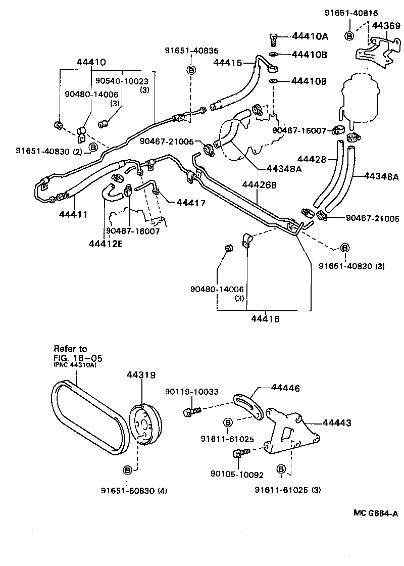 44348-28081 HOSE, OIL RESERVOIR TO PUMP, NO.1 product image