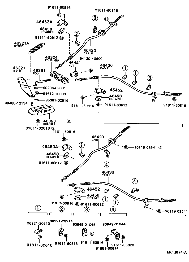 46201-28061-06 LEVER SUB-ASSY, PARKING BRAKE product image
