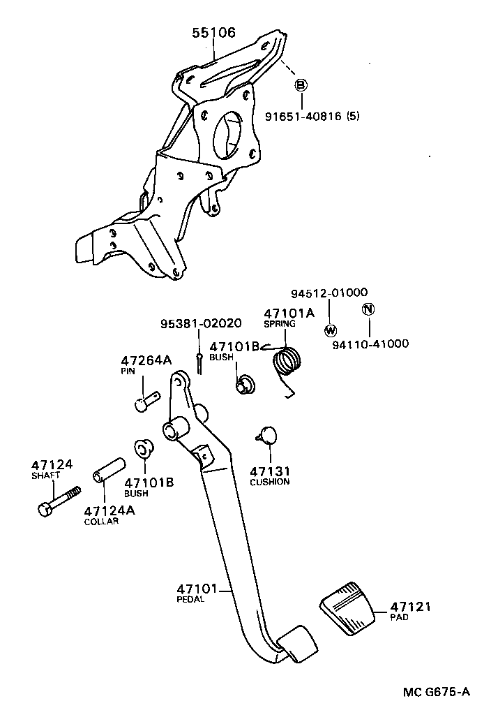 90101-10176 SHAFT, BRAKE PEDAL product image