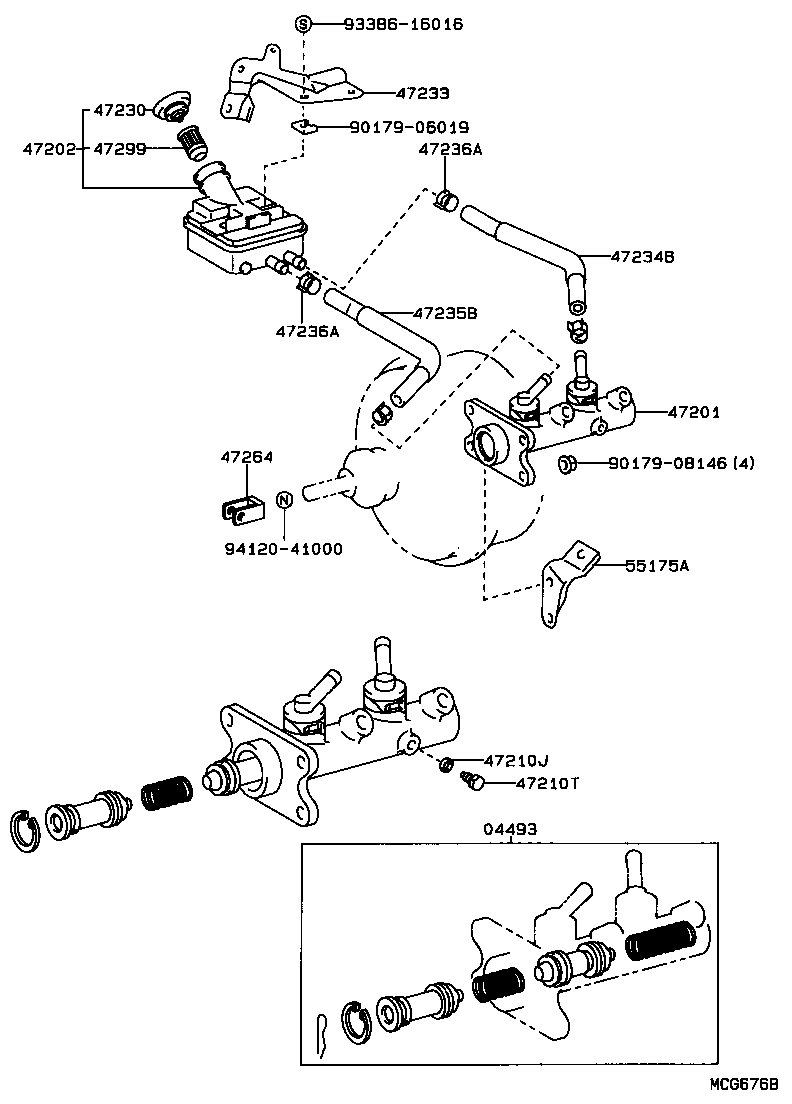 55175-87002 SUPPORT SUB-ASSY, BRAKE MASTER CYLINDER product image