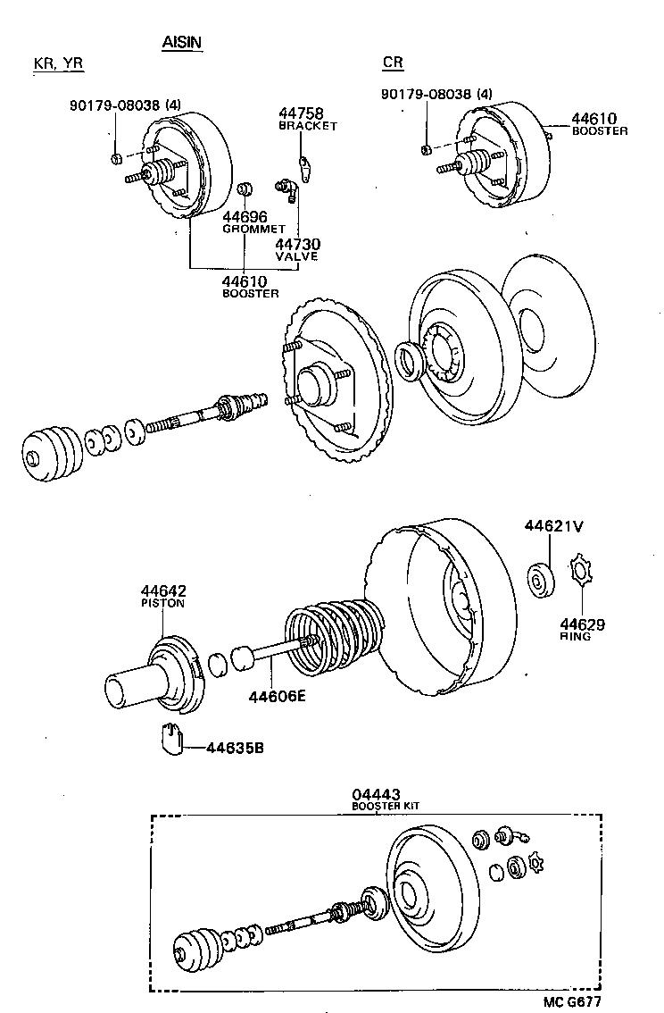 44610-28620 BOOSTER ASSY, BRAKE product image