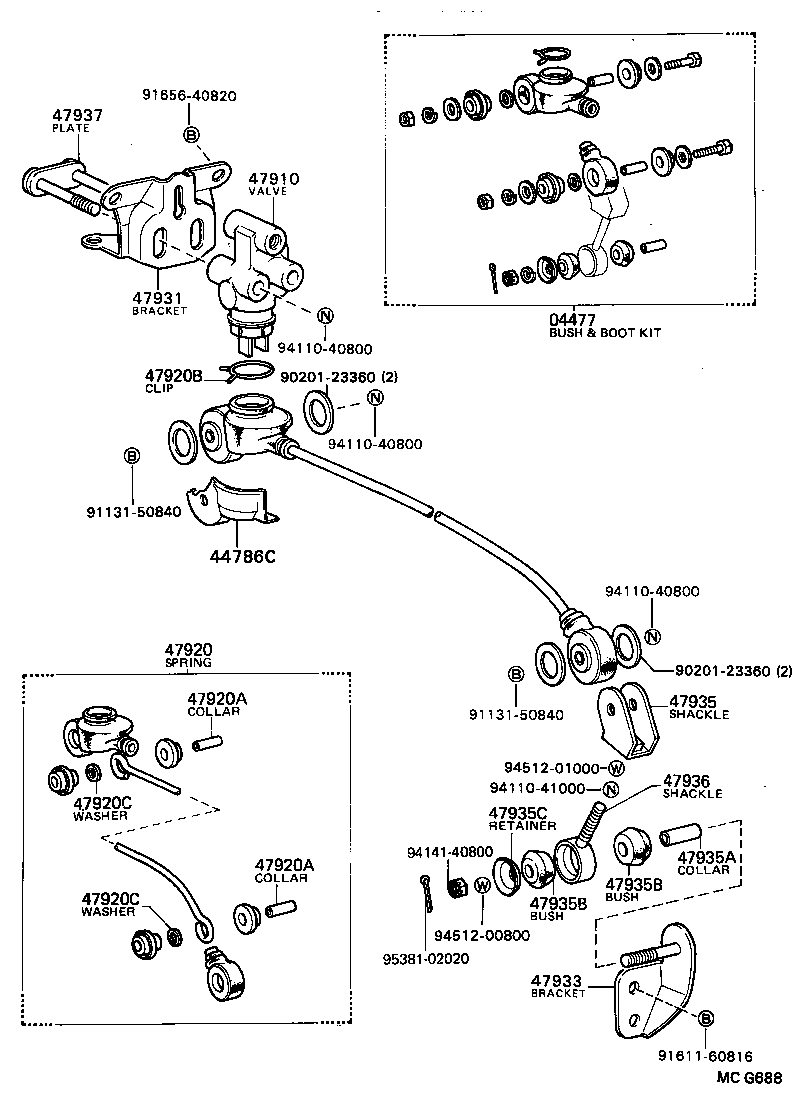 47313-28110 TUBE, FRONT BRAKE, NO.3 product image