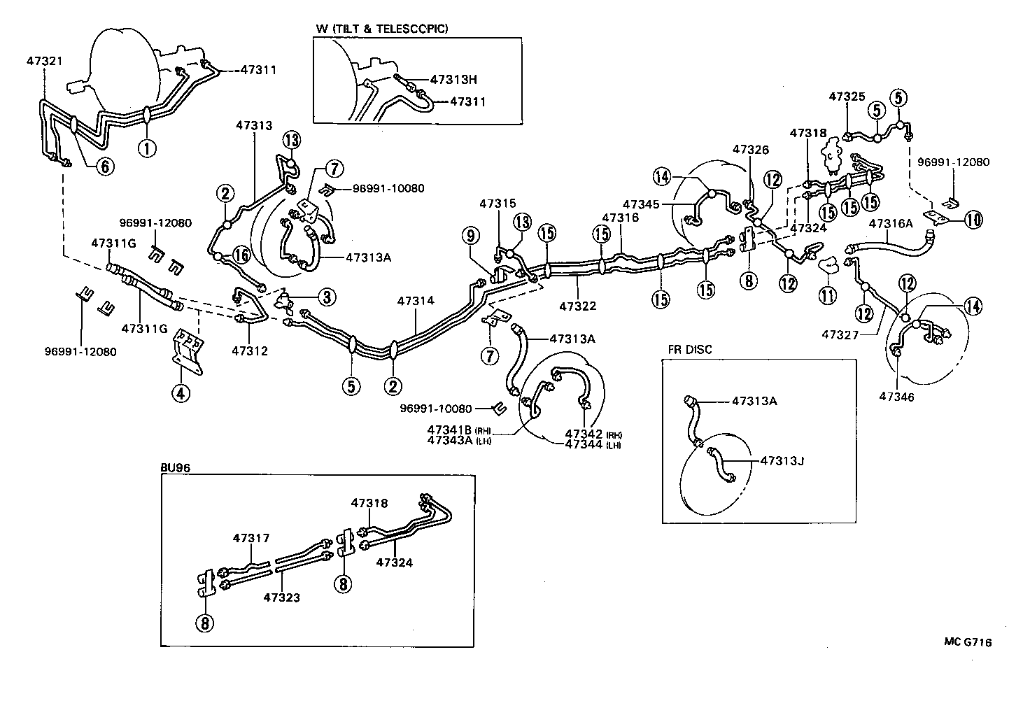 47323-36060 TUBE, REAR BRAKE, NO.3 product image