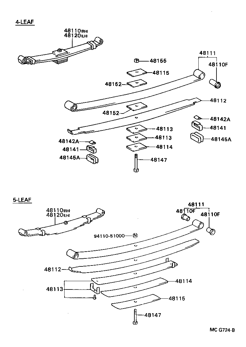 48113-3B470 LEAF, FRONT SPRING, NO.3 product image