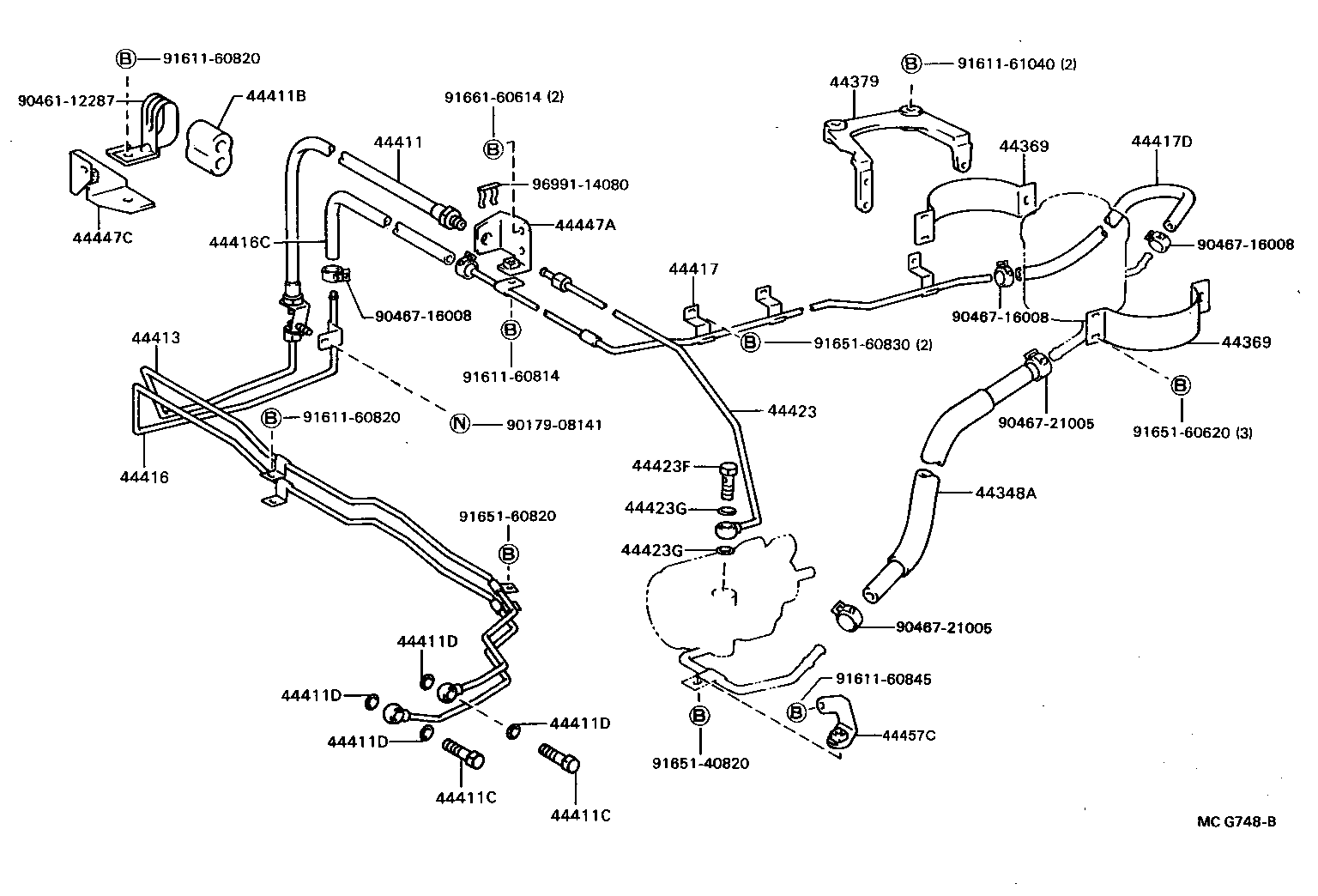 44379-36150 BRACKET, OIL RESERVOIR, NO.2 product image