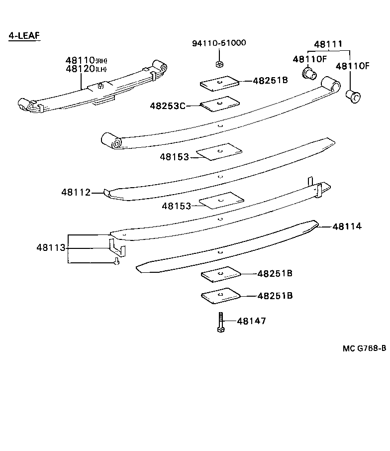 48111-3B200 LEAF, FRONT SPRING, NO.1 product image